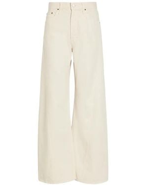 Mother Panelled Wide-Leg Jeans - White