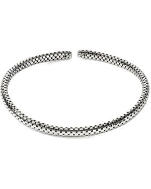 John Hardy Sterling Dot Collar Necklace - Metallic