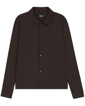 BOSS Press-Stud-Fastening Jacket - Black