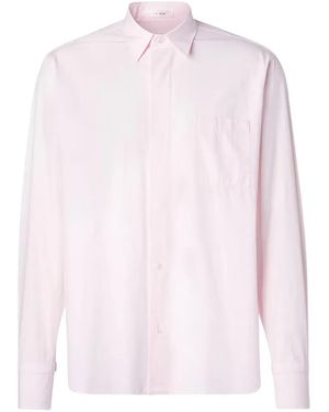 The Row Marek Chest-Pocket Button-Down Cotton Shirt - Pink