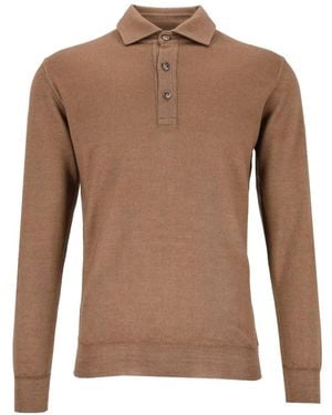 Fedeli Maglione Stile Polo - Marrone