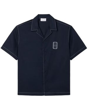 Lacoste Logo-Patch-Hemd Mit Kontrastnähten - Blau