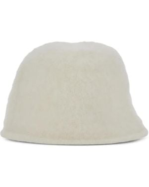 Antonelli Brushed-Knit Bucket Hat - Blanc