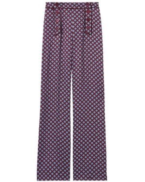 Claudie Pierlot Satin Sailor Pants - Purple