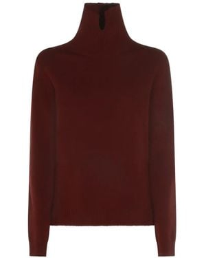 Jil Sander Gerippter Pullover - Rot