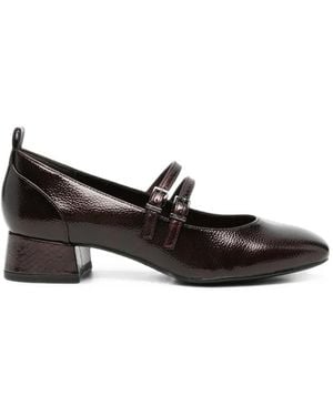 Tamaris Buckle-Strap Block-Heel Pumps - Black
