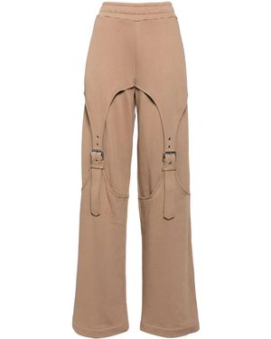 Blumarine Guêpière Cotton Track Trousers - Natural