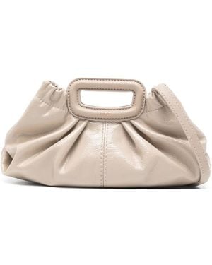 Maje Sac Cabas Froncé À Logo - Neutre