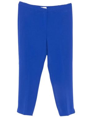 Marina Rinaldi Raggioxnew Elasticated-Waistband Slim-Fit Trousers - Blue