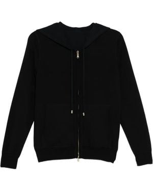 N.Peal Cashmere Double-Faced Hoodie - Black