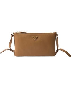 Prada Leather Shoulder Bag - Brown