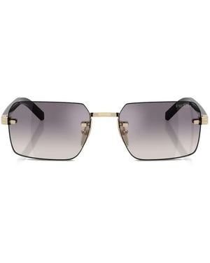 Prada Rectangle-Frame Sunglasses - Metallic
