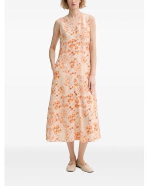 Marc O' Polo Floral-Print V-Neck Dress - White