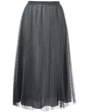 RED Valentino Point D'Esprit Midi Skirt - Grey
