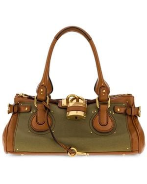Chloé Paddington Canvas Tote Bag - Metallic