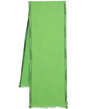 Acne Studios Jacquard-Logo Scarf - Green