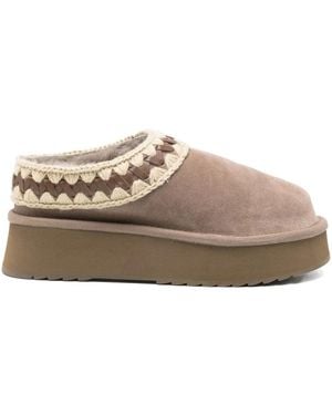 Mou 50Mm Slip-On Platform Slippers - Brown