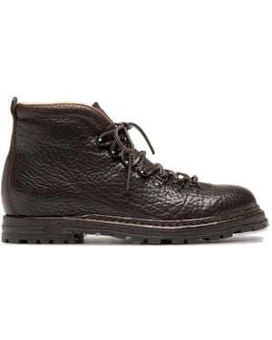 Officine Creative Bottines Artik En Cuir Grainé - Black
