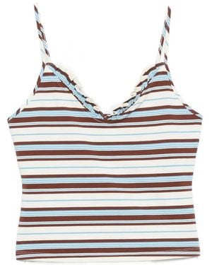 Posse Nadine Ruffle-Trim Tank Top - Grey