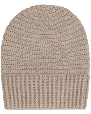 Malo Crochet-Knit Beanie - Natural