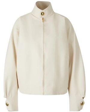 DARKPARK High-Neck Button-Detail Jacket - White