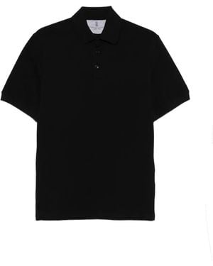 Brunello Cucinelli Short-Sleeve Polo Shirt - Black