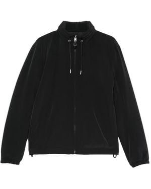 Sandro Zip-Up Stand-Up Collar Jacket - Black