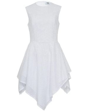 MSGM Layered Mini Dress - White