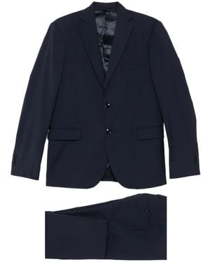 VELA SHOP Single-Breasted Tailored-Cut Suit - Blue