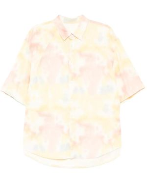 CROQUIS Short Sleeve Tie-Dye Shirt - White