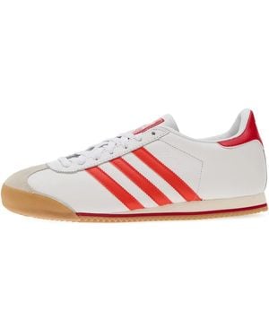 adidas K74 Three-Stripes Leather Trainers - Pink