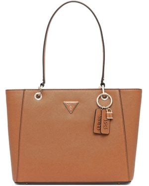 Guess Noelle Ii Logo-Charm Tote Bag - Brown