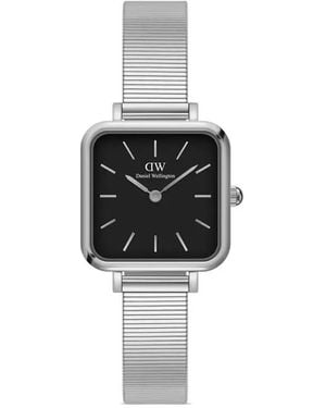 Daniel Wellington Quadro Studio Silver 22x22mm 腕時計 - ブラック