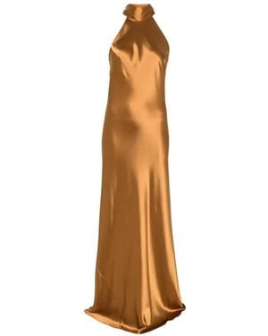 Galvan London Sienna Satin Gown - Metallic