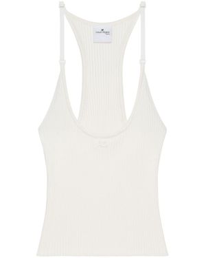 Courreges Scuba-Knit Tank Top - White