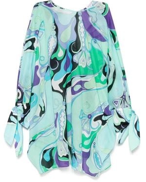Emilio Pucci プリント ミニドレス - ブルー