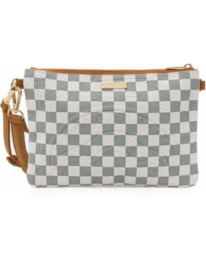 Sprayground Sac Porté Épaule Embossé À Carreaux - Gray