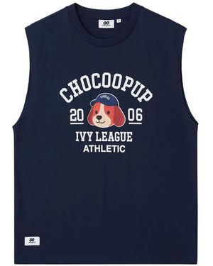 Chocoolate Sleeveless T-Shirt - Blue