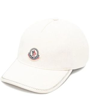 Moncler Logo-Patch Hat - White