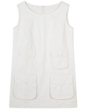 JNBY Robe Sans Manches À Fleurs Brodées - White