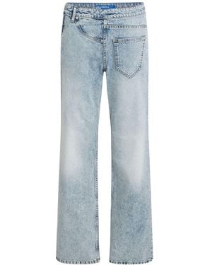 Karl Lagerfeld Twisted Mid-Rise Jeans - Blue