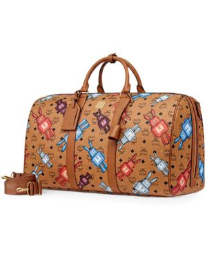 MCM Visetos-Print Graphic-Print Holdalls - Brown