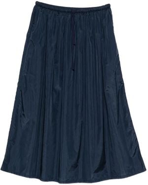 6397 Gonna Midi Con Coulisse - Blu