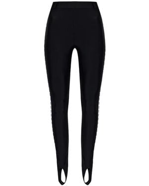Moschino Logo-Tape Stirrup Leggings - Black