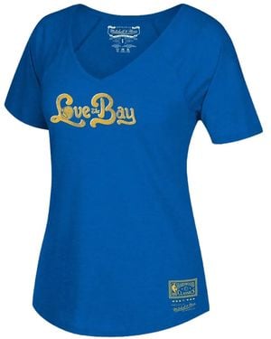 Mitchell & Ness Love The Bay V-Neck Short-Sleeve T-Shirt - Blue