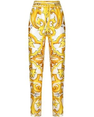 Dolce & Gabbana Printed Casual Pants - Yellow