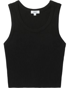 Agolde Ribbed Tank Top - Black