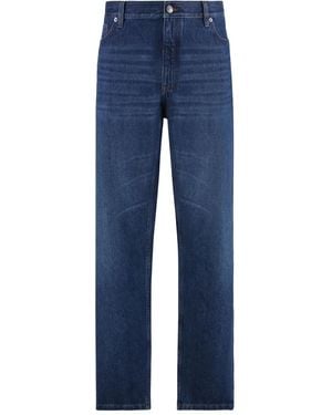 ZEGNA Roccia logo-patch jeans - Azul