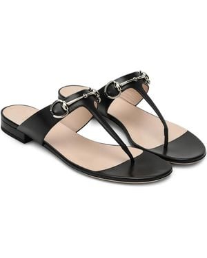 Gucci Thong Sandals - Metallic
