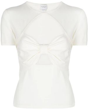 Giambattista Valli Cut-Out Detailing Short-Sleeve Top - White